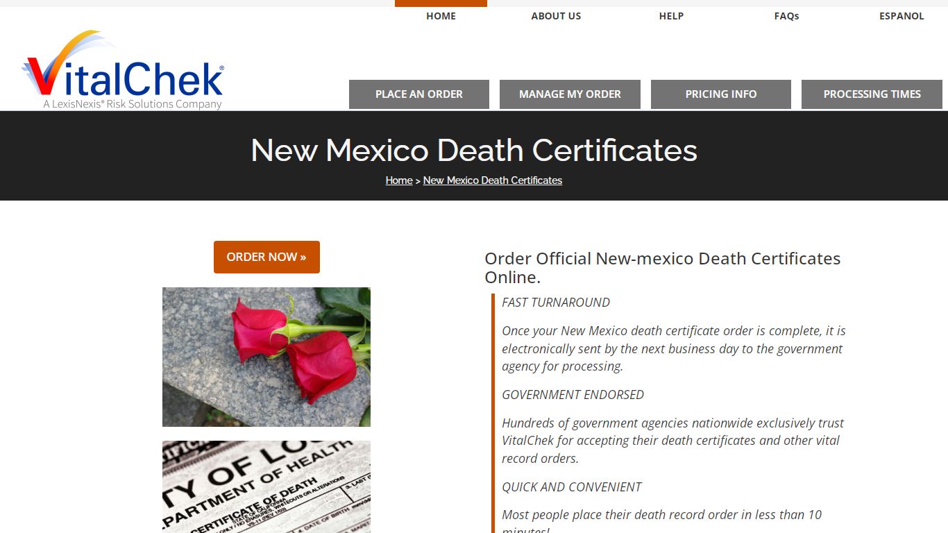 New Mexico (NM) Death Certificates | Death Records - VitalChek